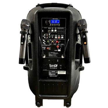 Cabina Recargable Pb-15lmp3-b Pro Dj + 2 Micrófonos - Fm
