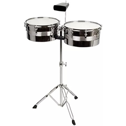 Timbal Latino 13 -14 Con Base Campana Y Baquetas