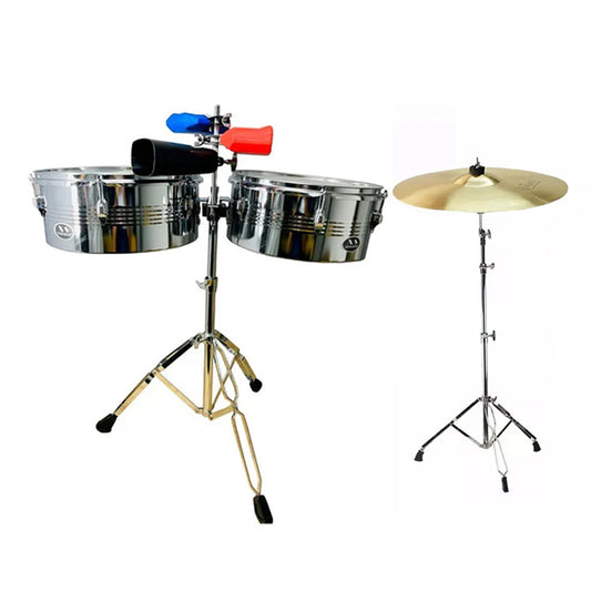 Timbal Latino 13-14 + Base + Campana + Jamblock + Platillo
