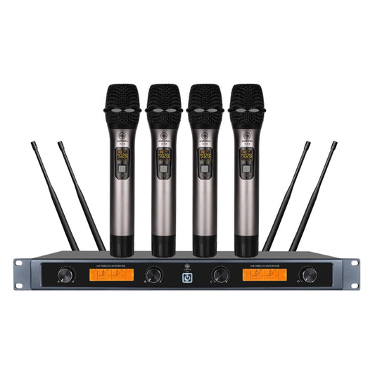 Set Combo De Micrófono Inalámbrico De Mano Aurora X-7-4