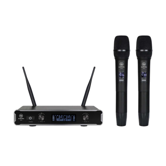 Micrófono Uhf Inalámbrico Doble De Mano Aurora X-3