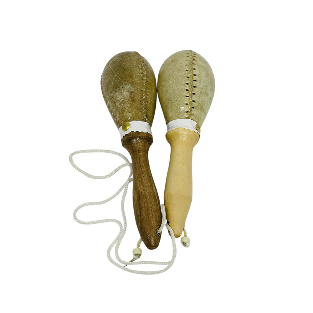 Par De Maracas En Cuero #2 - Natural