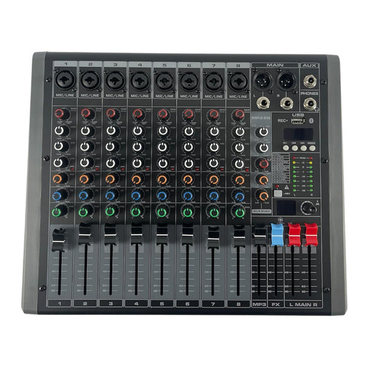 Consola Mezcladora Mixer De 8 Canales Con Efectos Aurora V8