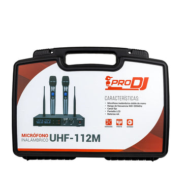 Micrófono Inalámbrico Doble De Mano Pro Dj Uhf-112m