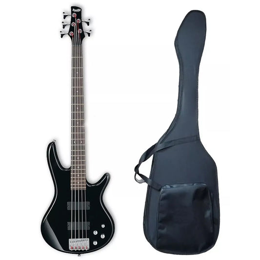 Bajo Electrico 5 Cuerdas Ibanez Gsr-205 Negro + Estuche Semi