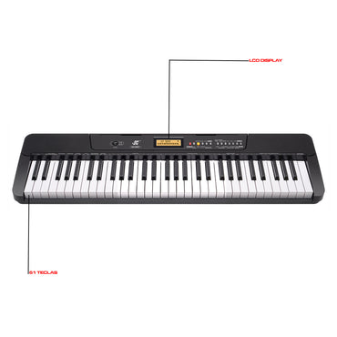 Teclado Electrónico Meike Mk-2901 De 61 Teclas