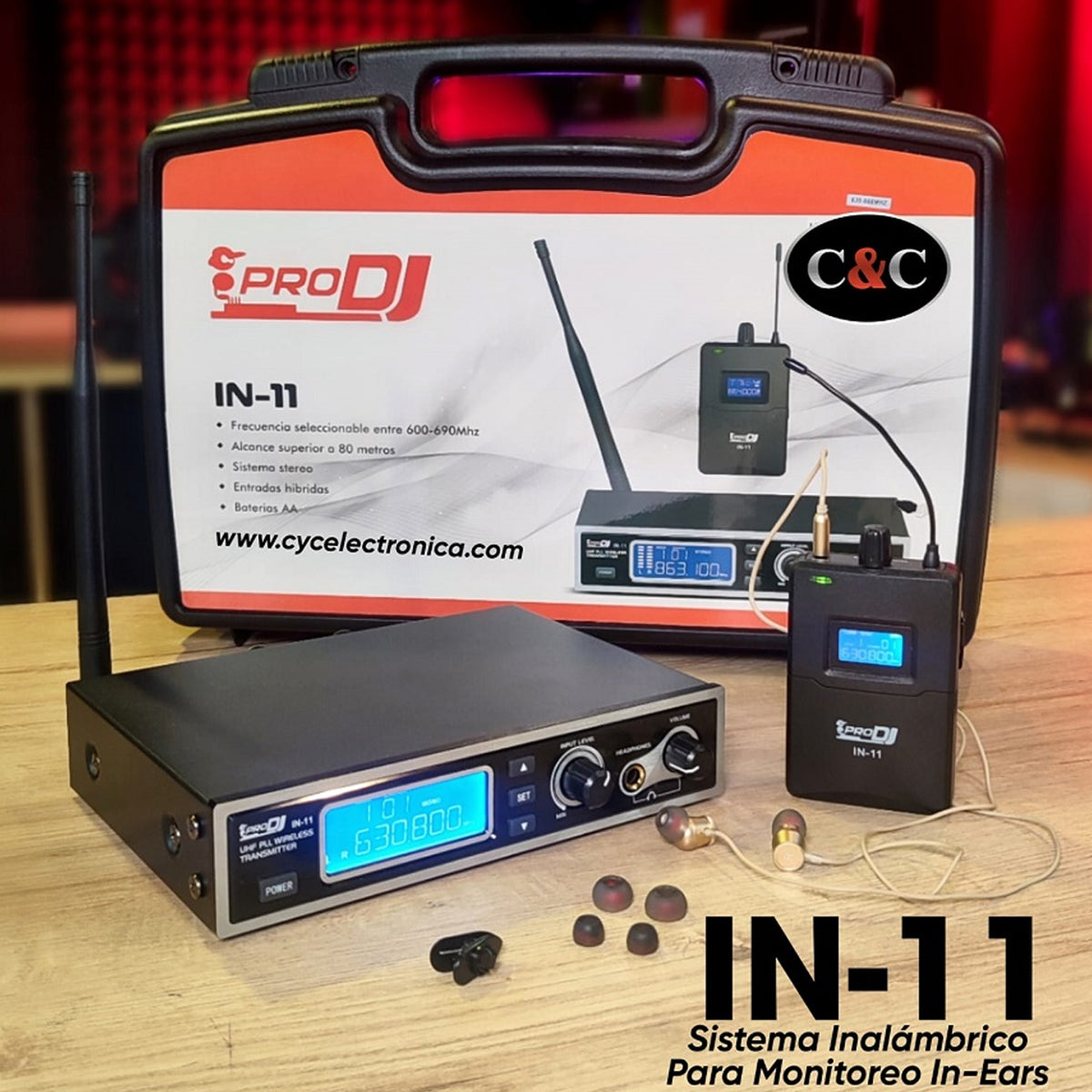 Sistema De Monitoreo Pro Dj In-11 Inalámbrico