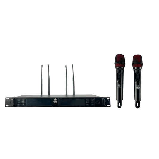 Kit Microfono Doble Inalambrico Profesional AURORA X-50 PRO