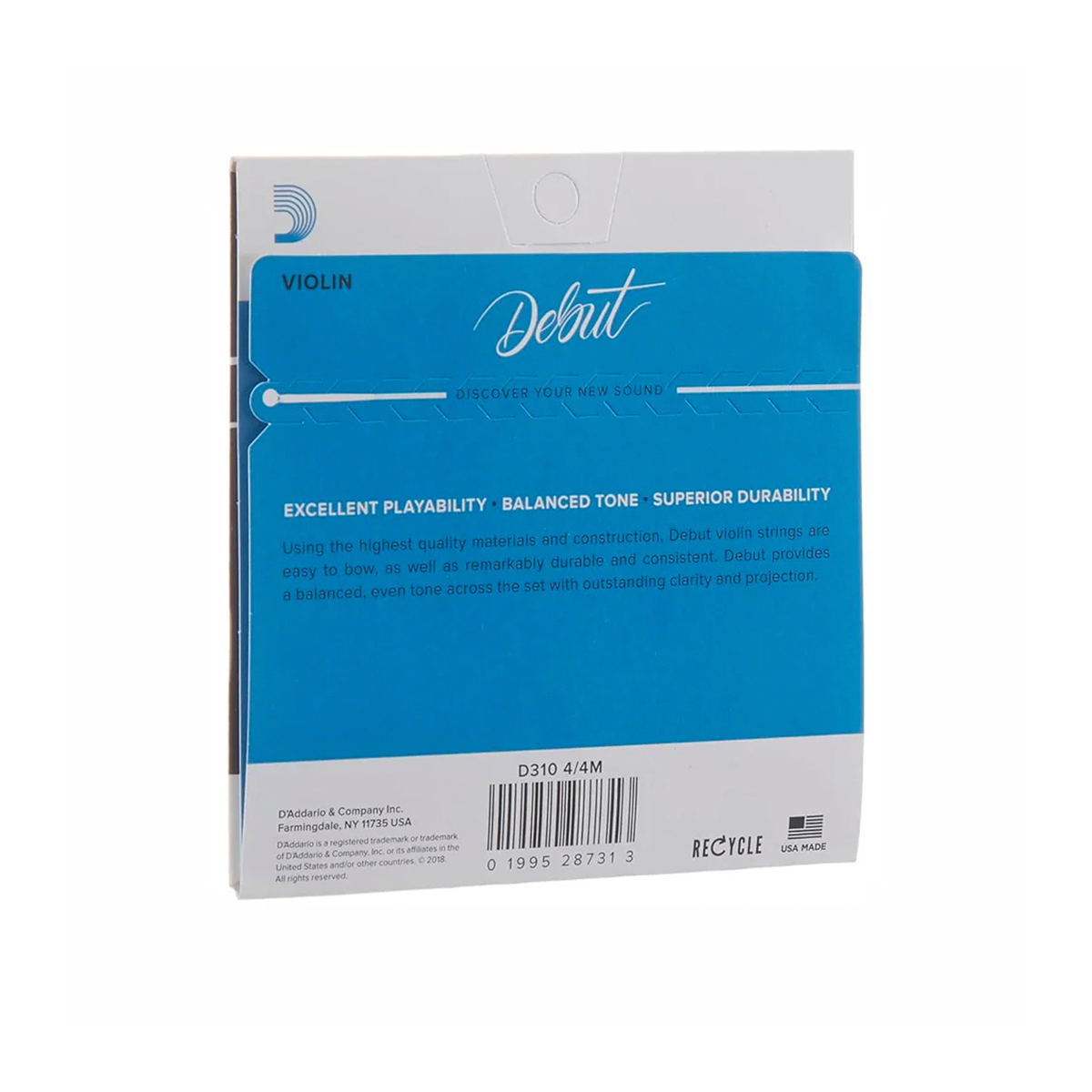 Encordado D'Addario Debut Violín D310 4/4