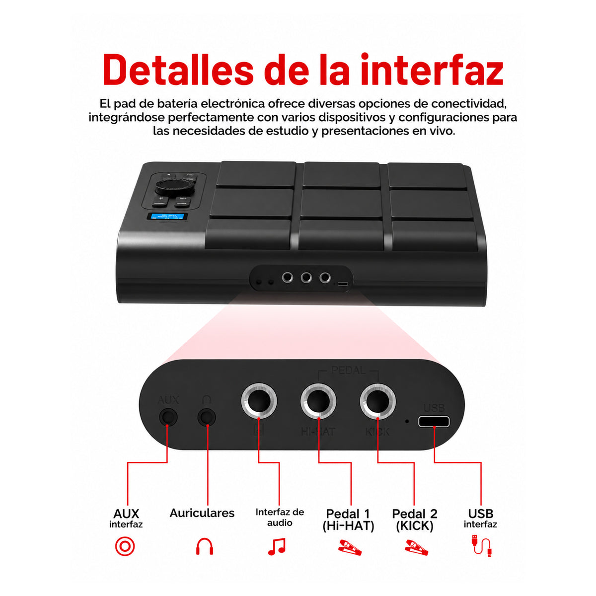 Bateria Electronica Portatil 9 Pads - ED02