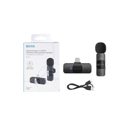 Micrófono Inalámbrico De Grabación Boya By-v1 - iPhone