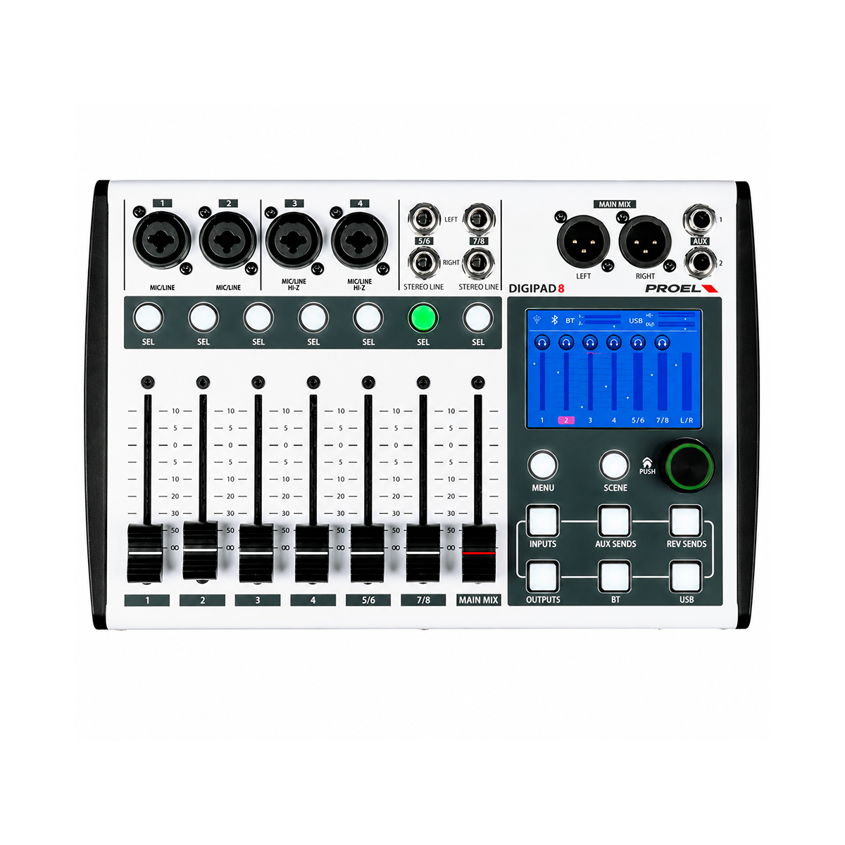 Consola Mezclador Digital Proel Digipad 8 Us