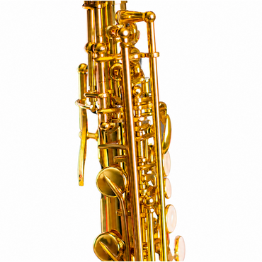 SAXOFÓN SOPRANO Bb CURVO DORADO