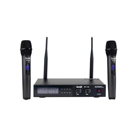 Micrófono Inalámbrico Doble De Mano Pro Dj Uhf-112m
