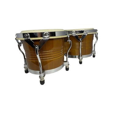 Bongos En Madera De 7.5 Y 8.5 Color Natural + Estuche