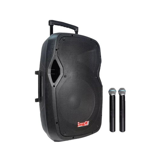 Cabina Activa Pro Dj Ps15a-mp3b Recargable + 2 Micrófonos-fm
