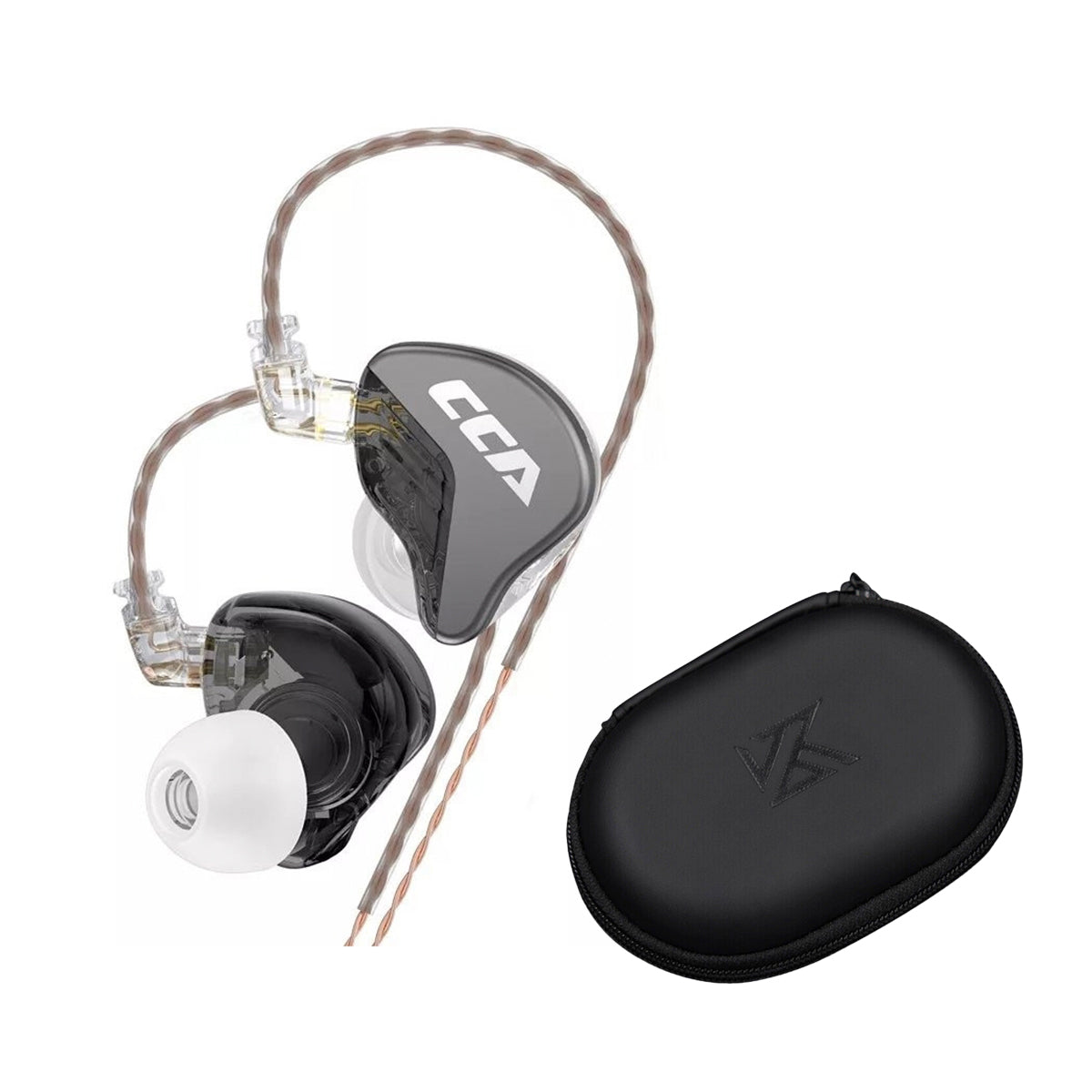 Audifono Monitores In Ear - Kz Cca Cra Bk + Estuche