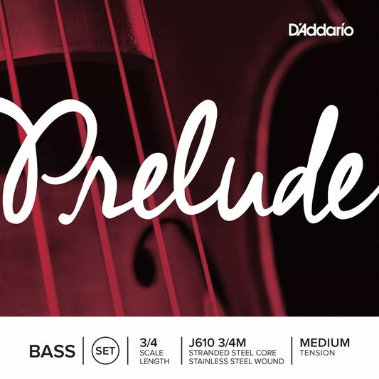 Encordado D'addario J610 - 3/4m Para Contrabajo Prelude