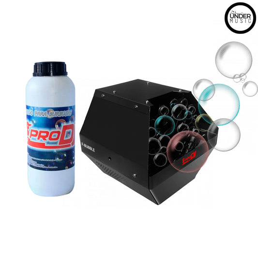 Máquina De Burbujas Pro Dj + Litro Líquido Para Burbujas