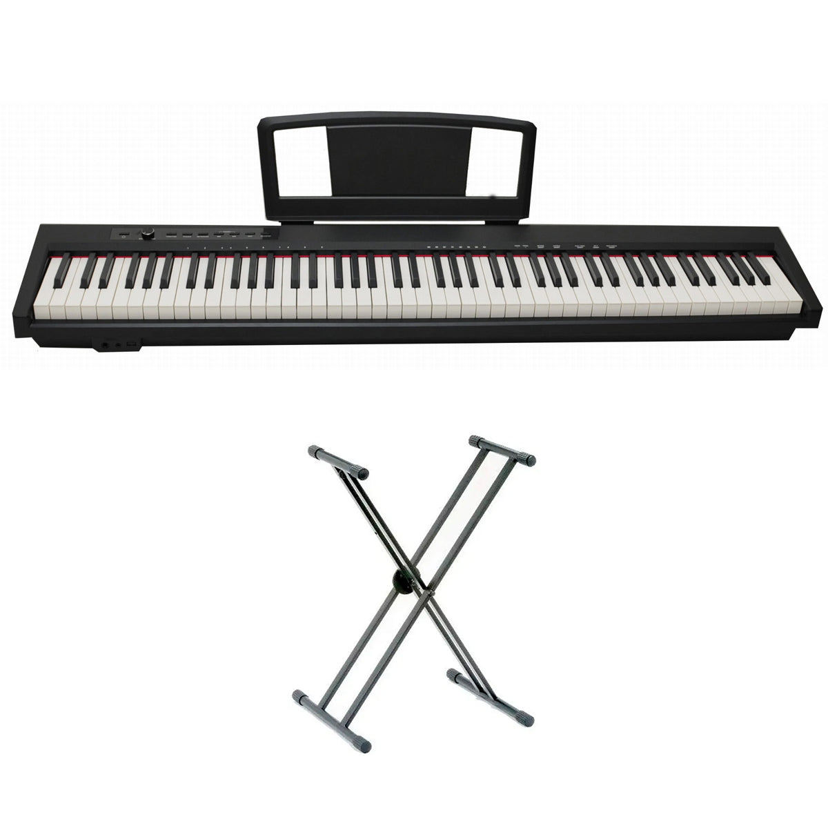Piano Digital Ayson De 88 Teclas Con Sensibilidad + Base