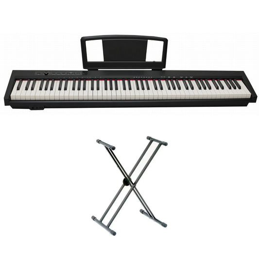 Piano Digital Ayson De 88 Teclas Con Sensibilidad + Base
