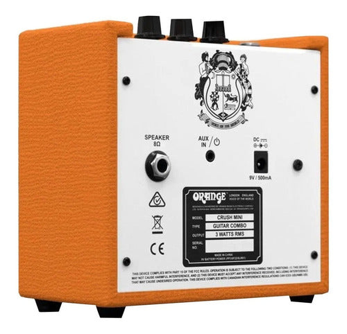 Amplificador Crush Mini 3v De Guitarra Eléctrica Orange