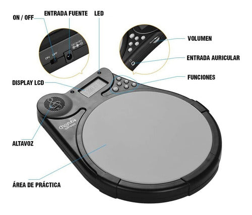 Pad De Práctica Tambor Digital Cherub Dp-950