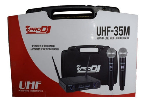 Micrófono Inalámbrico Doble De Mano Pro Dj Uhf-35m