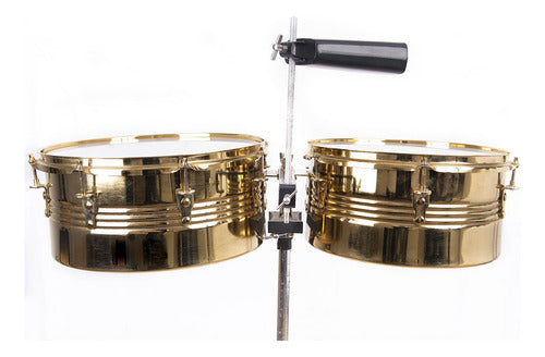 Timbal Latino Ayson Gold 13 - 14 + Base + Campana