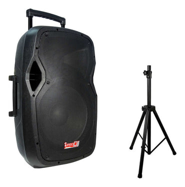 Cabina Recargable Pb-15lmp3-b Pro Dj +2 Micrófonos + Trípode