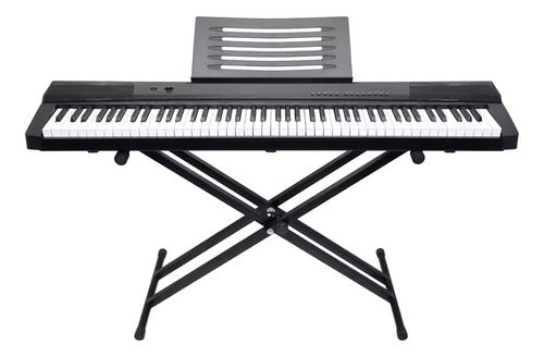 Piano Teclado Electrónico Mk-887 Sensibilidad + Base
