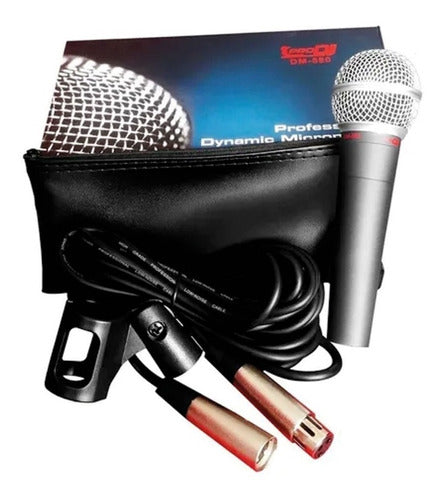 Micrófono Prodj Dm580 Dinámico Unidireccional Cable Estuche