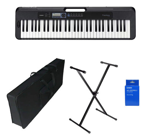 Teclado Organeta Casio Ct-s300 Adaptador + Base +estuche