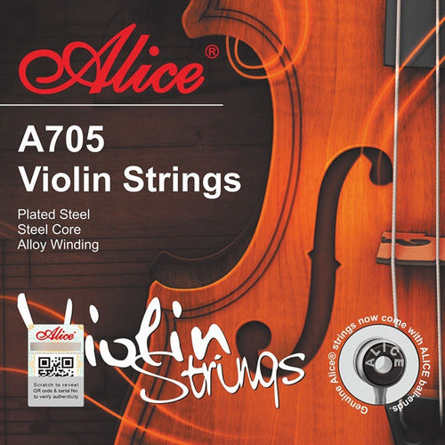 Encordado Violin Alice A705 Semiprofesional 3/4--4/4