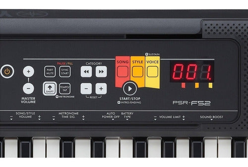 Kit Teclado Yamaha Psr-f52 + Adaptador Atril Y Estuche