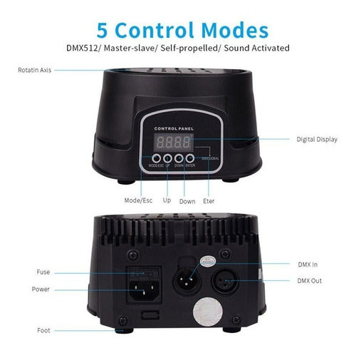 Luz Led Profesional Lm70s Audiorítmica Rgb Big Dipper