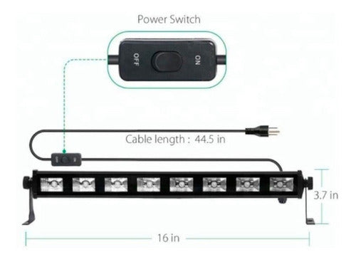 Luz Barra Profesional Pl8uv Pro Dj Lighting