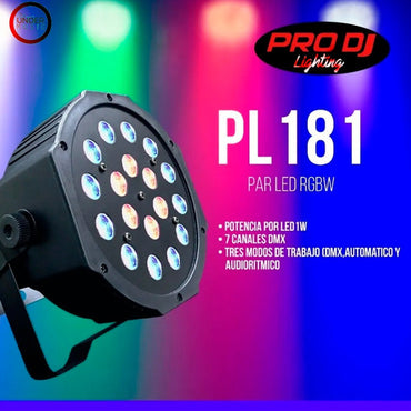 Luz Profesional Audioritmica Pl181 Prodj Lighting