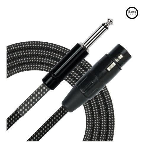 Cable De Micrófono Kirlin Mw-472bk Xlr Hembra - Plug 1/4 6 Metros