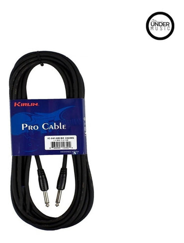 Cable Instrumento Kirlin Ic-241 Bk De 6 Metros