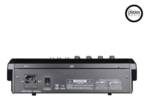 Consola Mezcladora Pro Dj Ad-4ux Mixer Análogo - Bluetooth