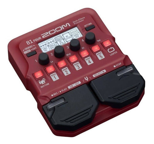 Pedal De Efecto Para Instrumento De Cuerda Zoom B1 Four