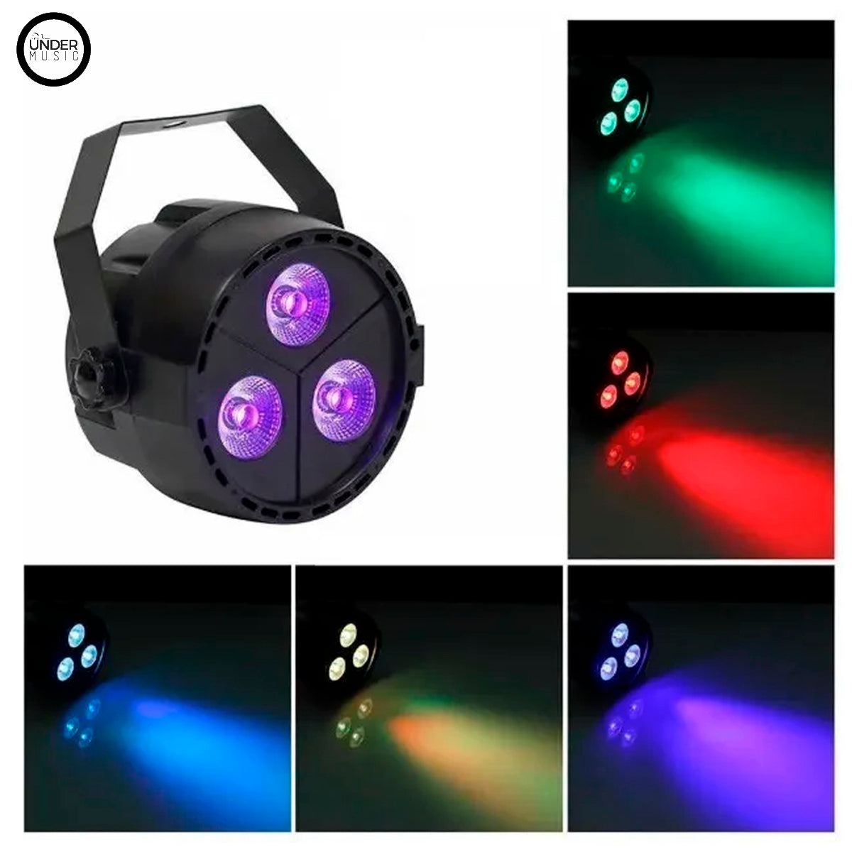 Luz Led Reflector Audioritmico Mini Par 35uv Prodj Lighting