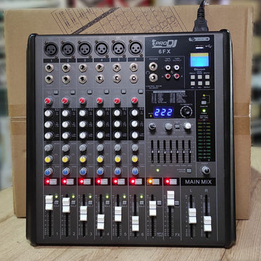 Consola Mezcladora Análoga Pro Dj 6fx Bluetooth - Mp3