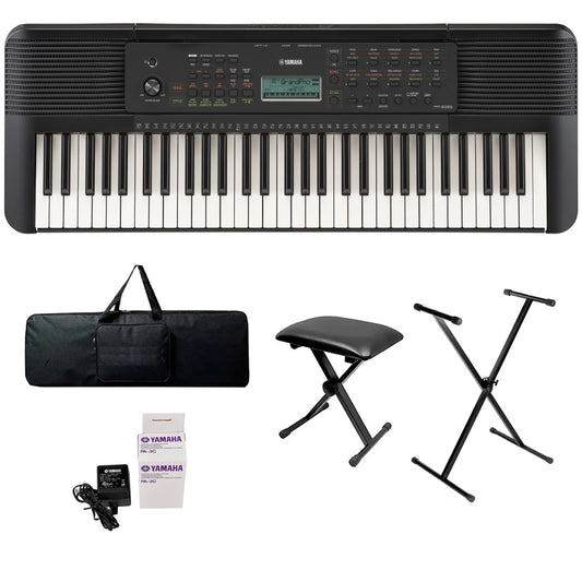 Teclado Organeta Yamaha Psr-e283 Adapta + Base+forro+silla