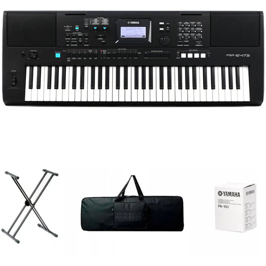 Teclado Yamaha Organeta Psr-e473 + Adaptador + Base + Forro