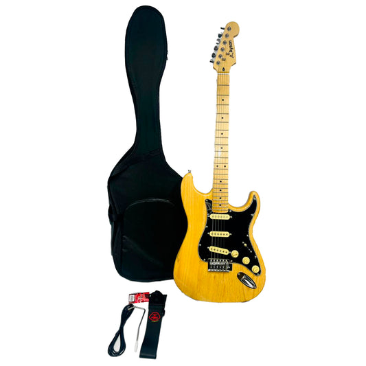 Guitarra Eléctrica Natural 6 Cuerdas Ayson + Estuche-correa