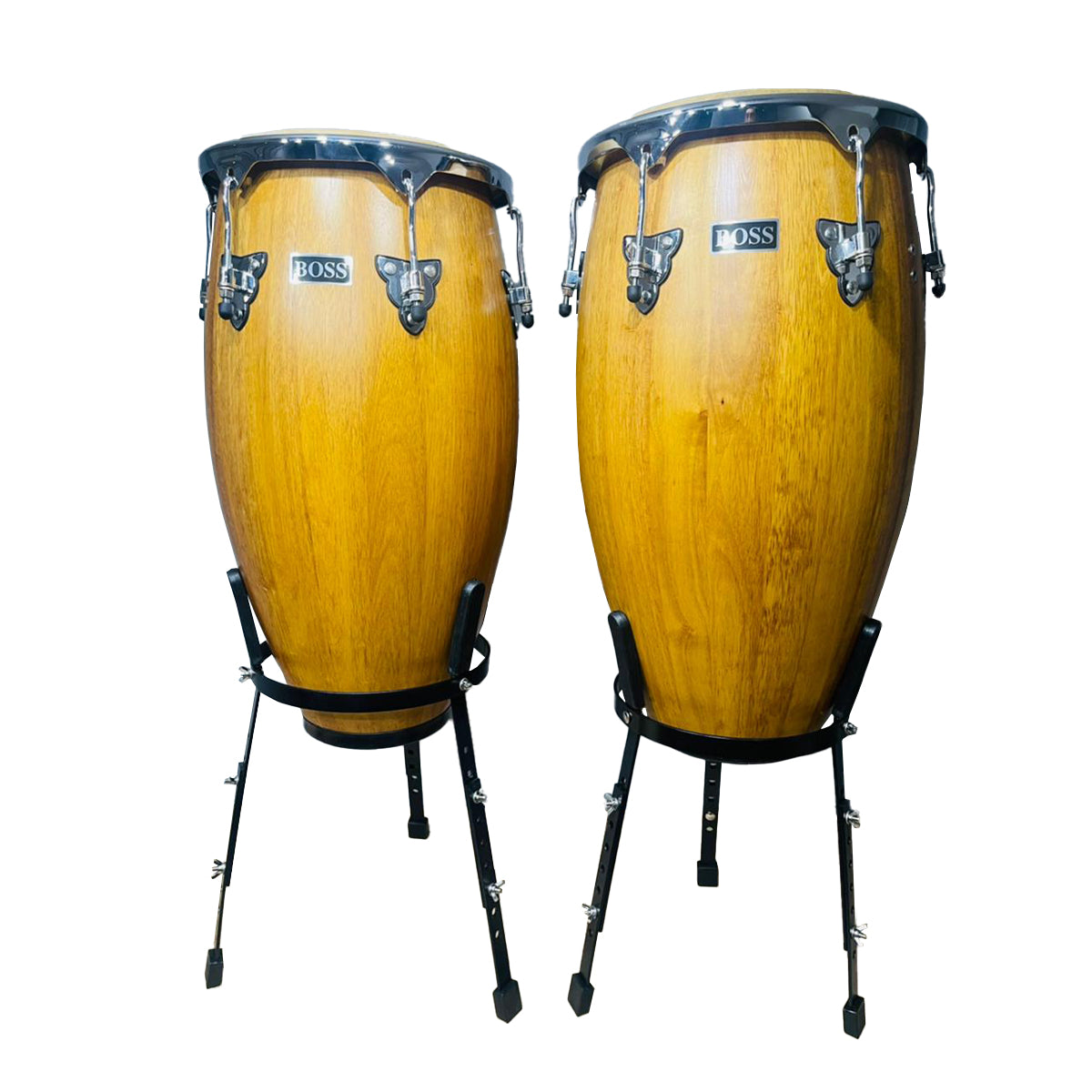Set Juego Par Congas Tumba Madera Base 12 (11.75) 13 (12.50)