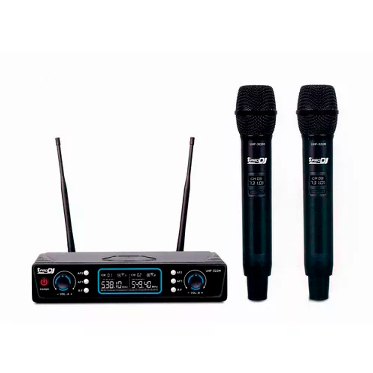 Micrófono Inalámbrico Pro Dj Uhf-322m Uhf322m 2 Micrófonos