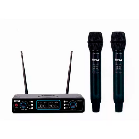 Micrófono Inalámbrico Pro Dj Uhf-322m Uhf322m 2 Micrófonos